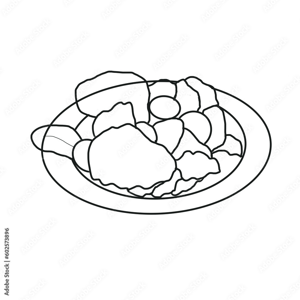 Salad Healthy Vegetable Dinner Food Restaurant Hand drawn Doodle Salad Healthy Vegetable Dinner Food Restaurant Hand drawn Doodle