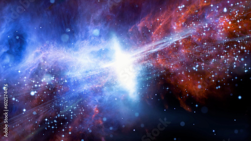 Fototapeta Naklejka Na Ścianę i Meble -  Galaxy in outer space. Science technology.