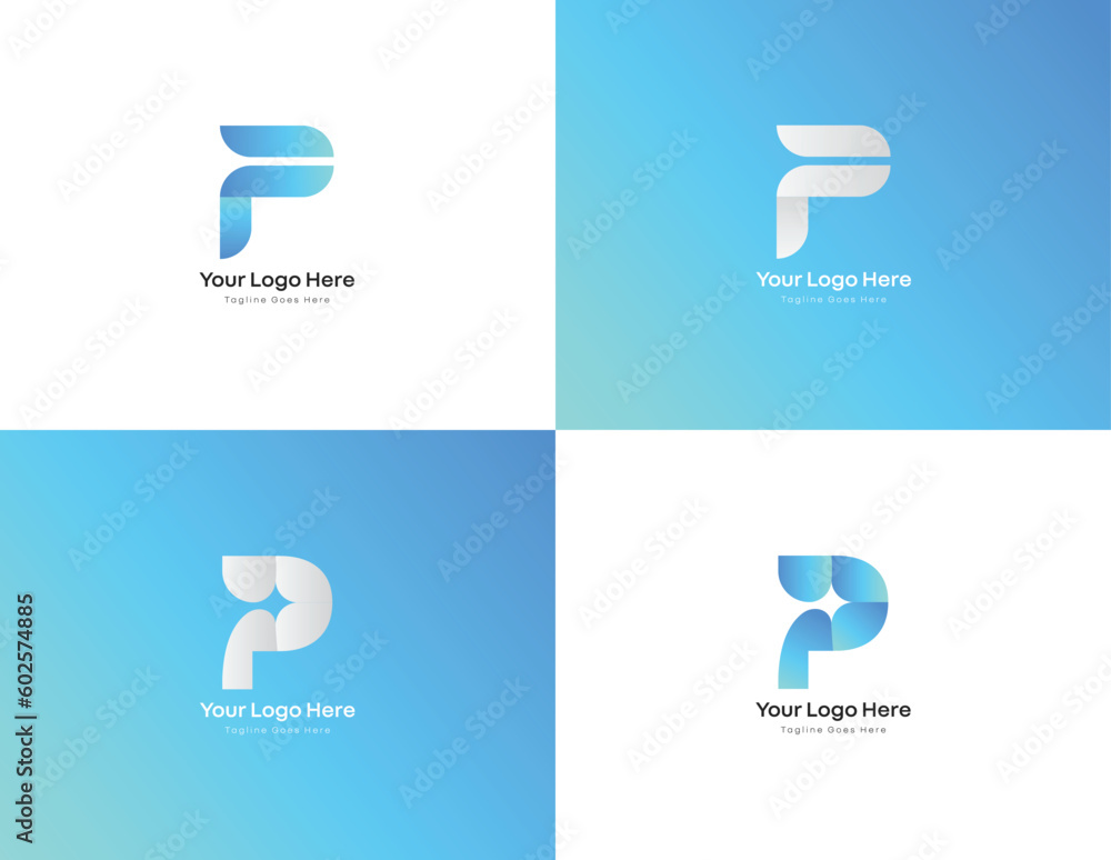 P letter logos for companies with names starting with the initial P