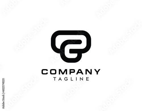 Abstract Minimalist Letter TG, GT, T or G Logo Design, TG logo design, TG Vector icon logo.