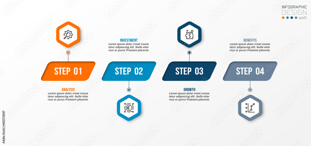 Timeline chart business infographic template.