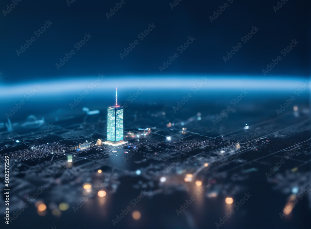 Obraz premium Abstract Technology Background of Futurism