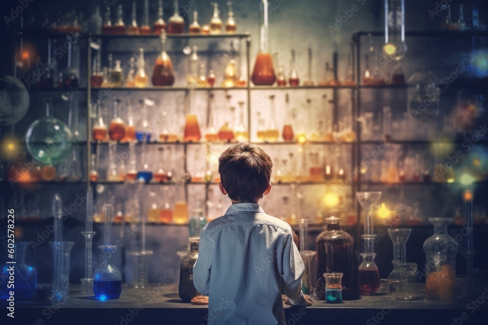 Chemist man child. Generate Ai Chemist man child. Generate Ai