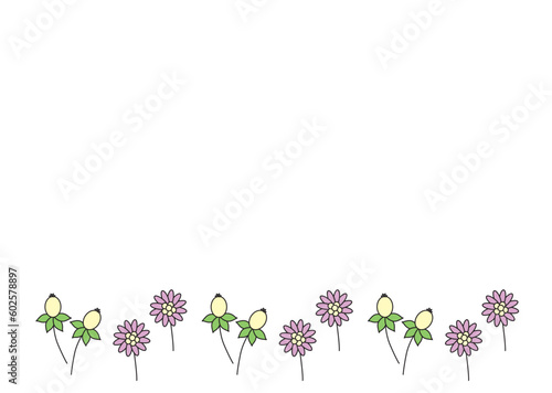 かわいいお花の背景イラスト