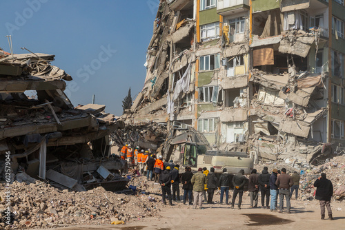 Turkey Earthquake Debris Kahramanmaras City photo