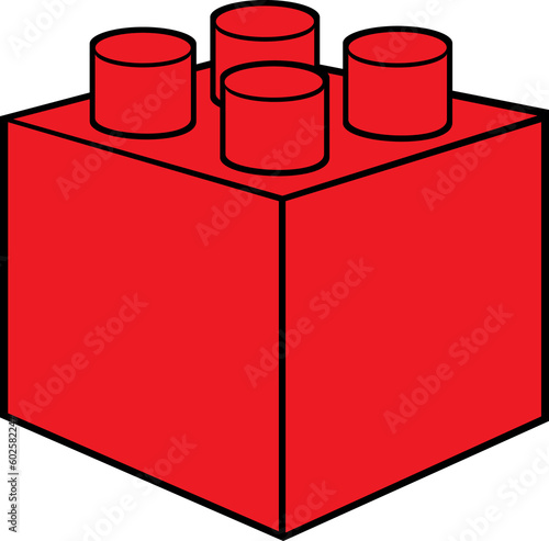 Plastic building block PNG illustration