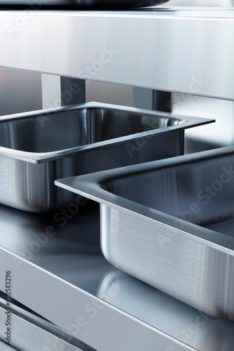 Cuadro en lienzo gros plan sur bac inox