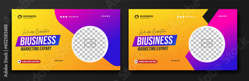 YouTube thumbnail and web banner template	