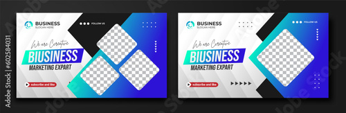 YouTube thumbnail and web banner template	
