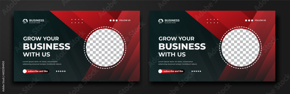 YouTube thumbnail and web banner template YouTube thumbnail and web banner template