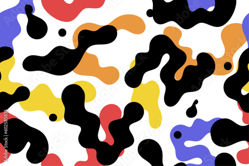 abstract colorful spots on a white background  seamless pattern  vector illustration