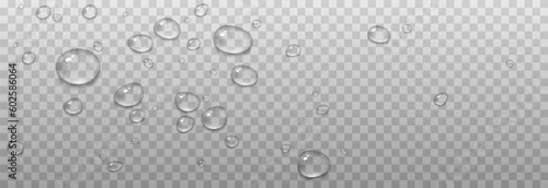 Vector drops of water. Drops png. Drops on the surface, on the glass png. Drops after rain. Condensation on the surface, on the glass.