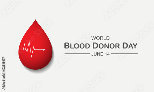 World Blood Donor Day June 14 Background Vector Illustration