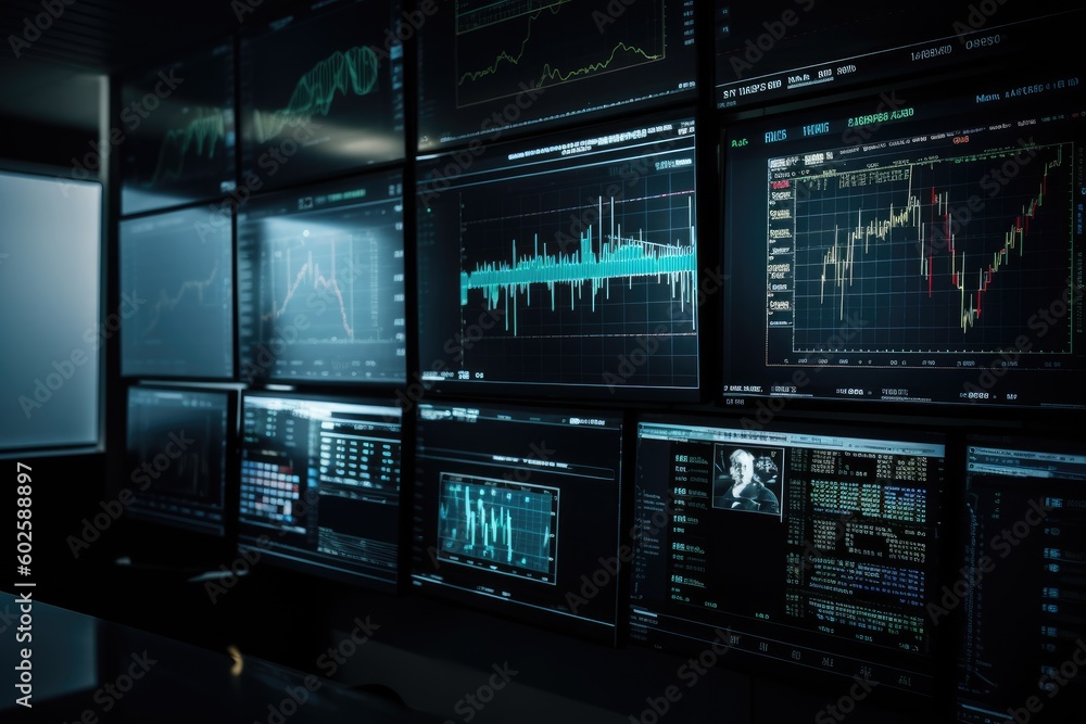 Stock investment K-line chart, investment concept Stock investment K-line chart, investment concept