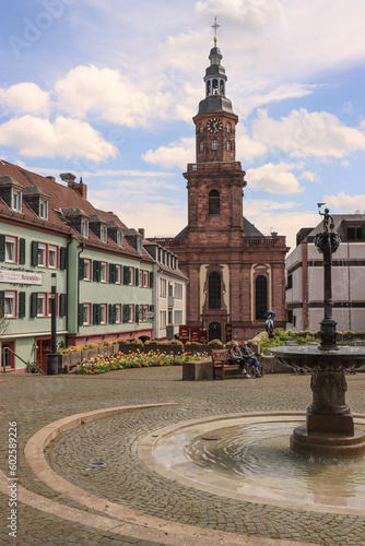 Nibelungenstadt Worms; Schlossplatz und Dreifaltigkeitskirche