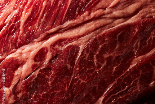 Obraz na plátně Marble meat beef steak texture close up background
