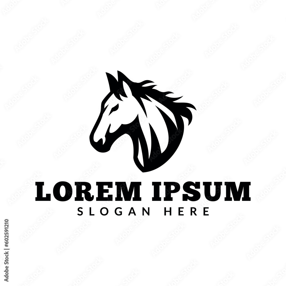 horse head logo icon vector illustration horse head logo icon vector illustration