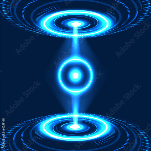 Technology background data connection brings data from the internet network to use. and also forwarded that takes time to combine in a short time. Technology circle with the circle light