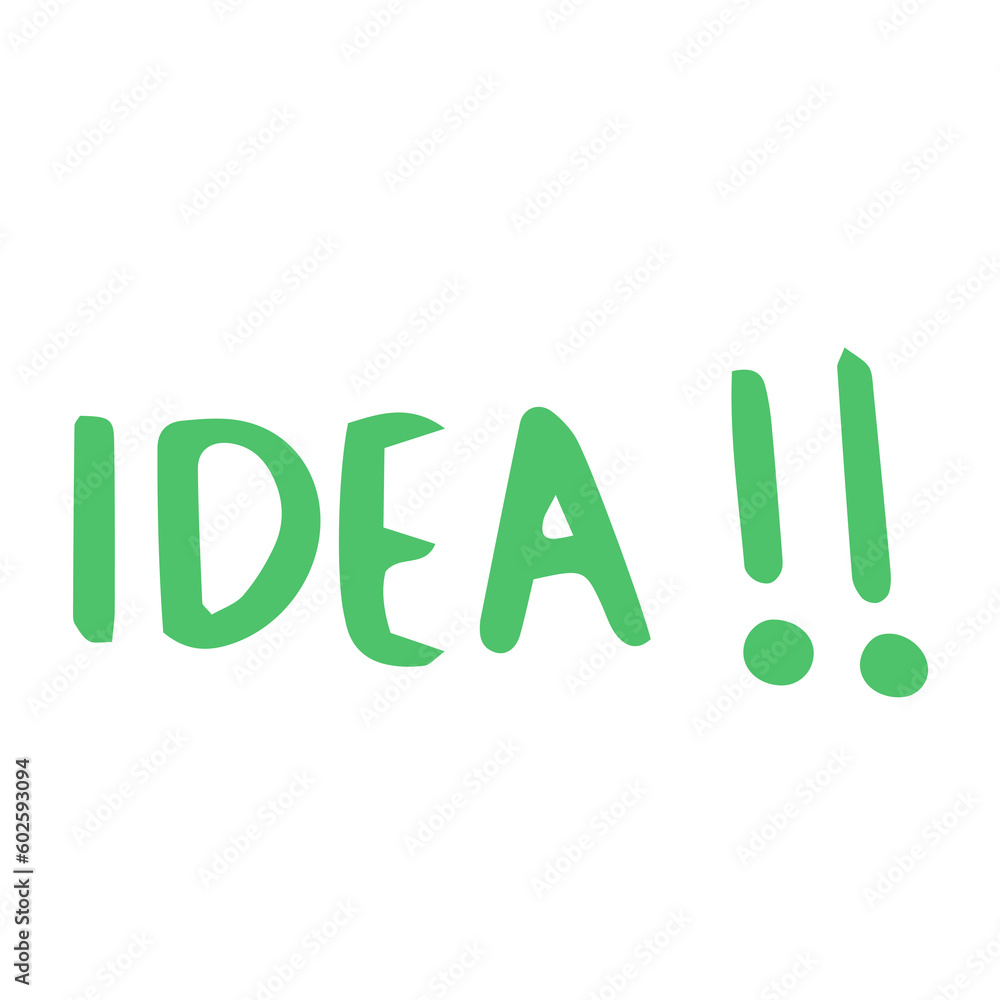 hand drawn idea word element hand drawn idea word element
