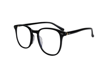 Eye glasses isolated on transparent background png file black modern