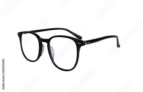 Eye glasses isolated on transparent background png file black modern