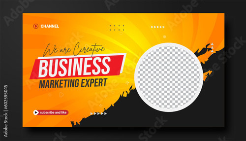 Modern YouTube video thumbnail for workshop promotion Corporate thumbnail and web banner template	
