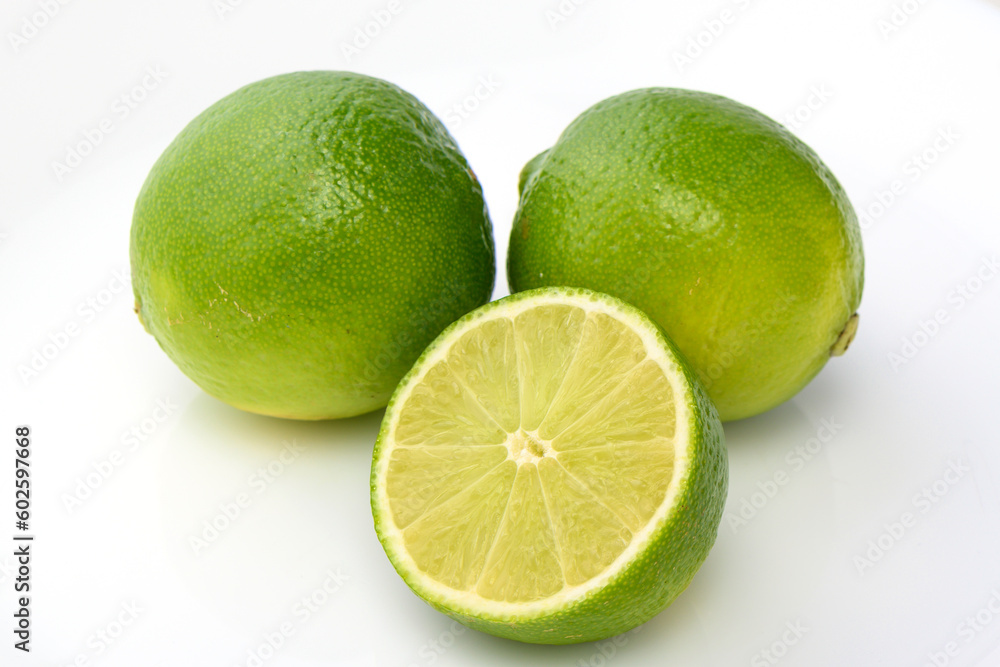 juicy fresh green lime on white background isolate studio photo 2 juicy fresh green lime on white background isolate studio photo 2