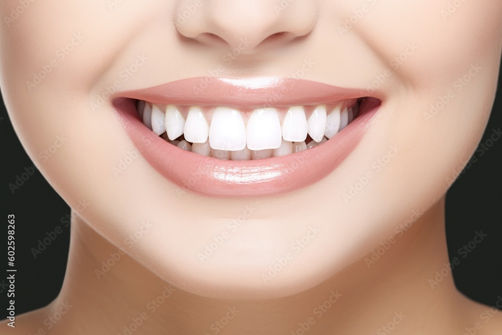 Obraz premium close up portrait of a woman with a smile, ai generative