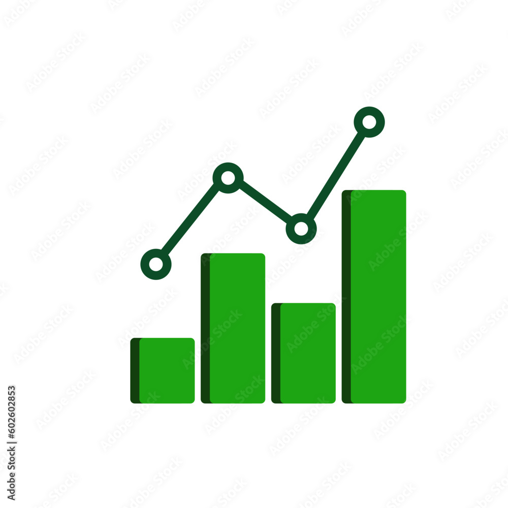 Growth icon vector logo design template flat illustration Growth icon vector logo design template flat illustration