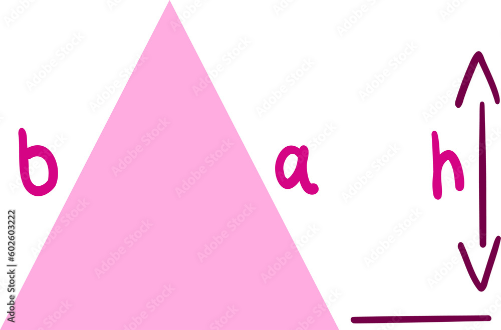 Fototapeta premium Geometric figure triangle with letters