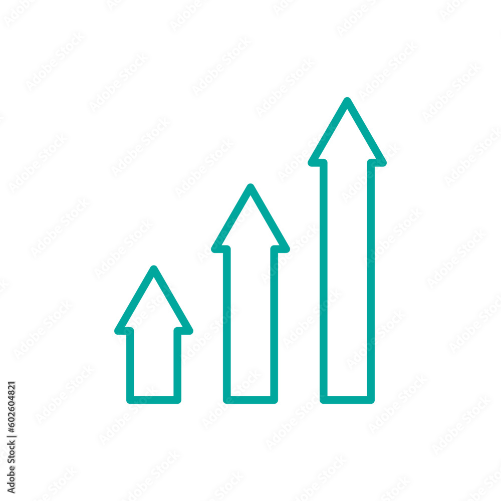 Growth icon vector logo design template flat illustration Growth icon vector logo design template flat illustration