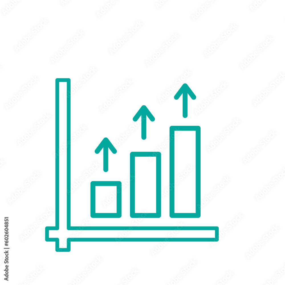 Growth icon vector logo design template flat illustration Growth icon vector logo design template flat illustration