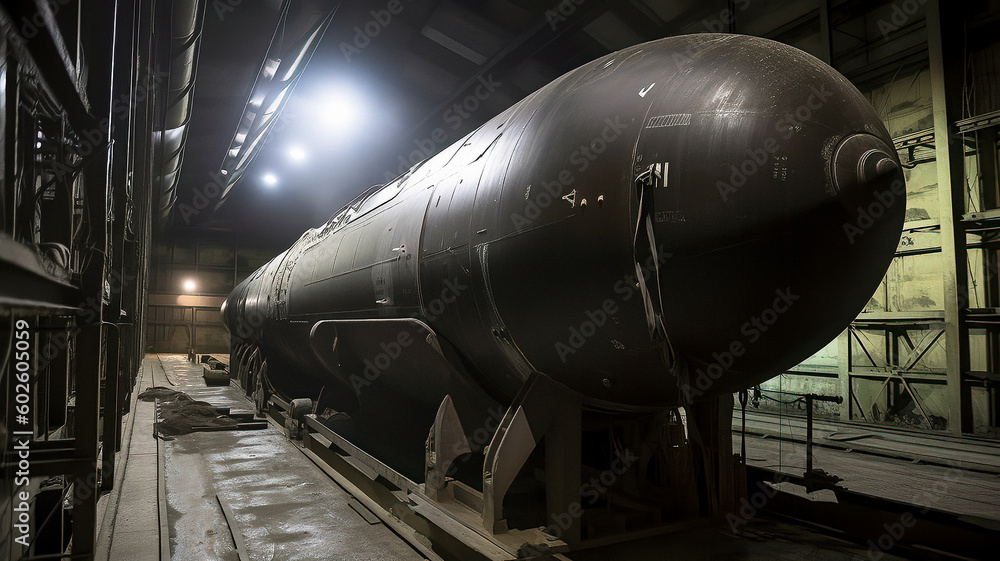 Invisible Threat: The Large Nuclear Warhead in a Warehouse, made with Generative AI Invisible Threat: The Large Nuclear Warhead in a Warehouse, made with Generative AI