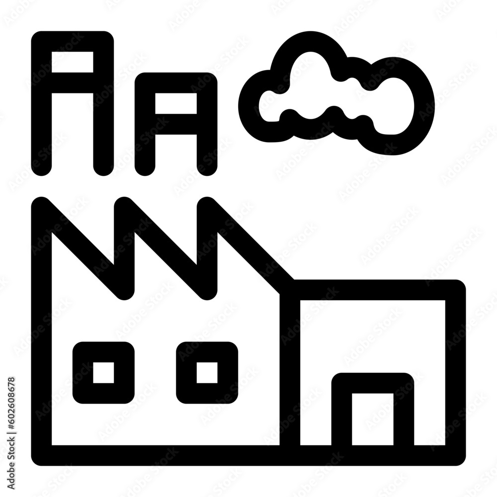 factory line icon factory line icon