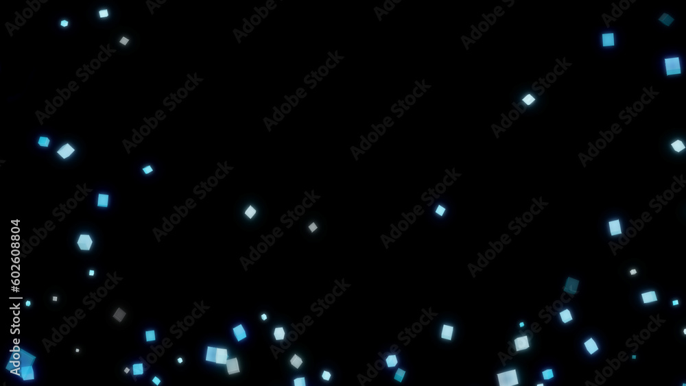 キューブが降り注ぐかわいい素材 エフェクト 背景 キューブが降り注ぐかわいい素材 エフェクト 背景