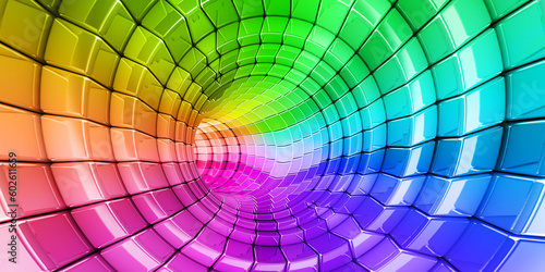 Rainbow colors technology background panorama