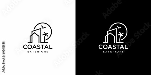 Coastal exteriors logo design, simple, easy to use. vector EPS 10.