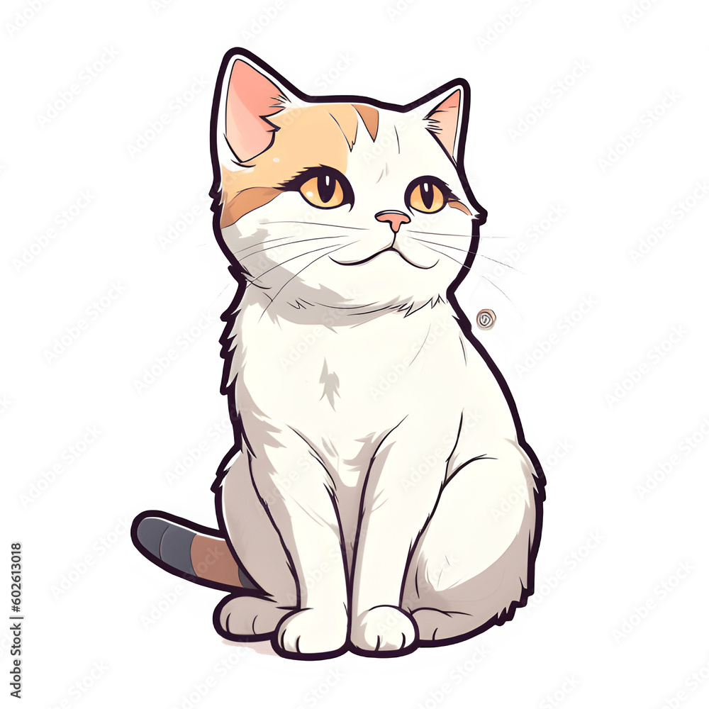 Fototapeta premium cat character sticker