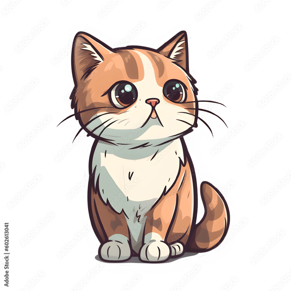 Fototapeta premium cat character sticker