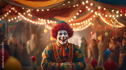 Clown face circus tent 