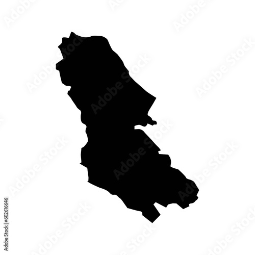 Old Royal Capital Cetinje map  administrative subdivision of Montenegro. Vector illustration.