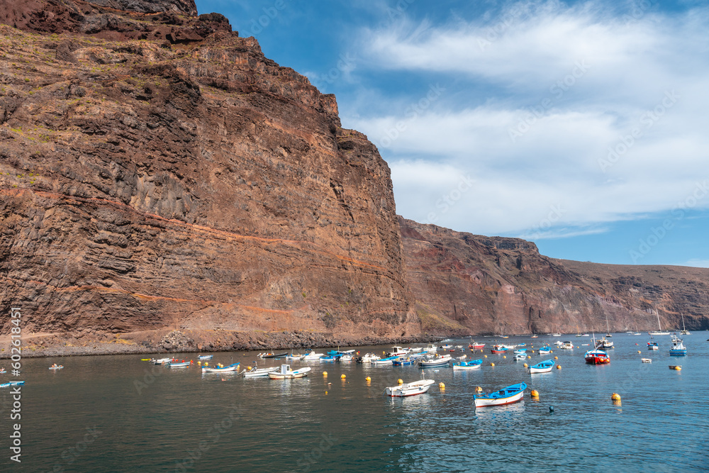 De Vueltas beach in Valle Gran Rey village on La Gomera, Canary Islands De Vueltas beach in Valle Gran Rey village on La Gomera, Canary Islands