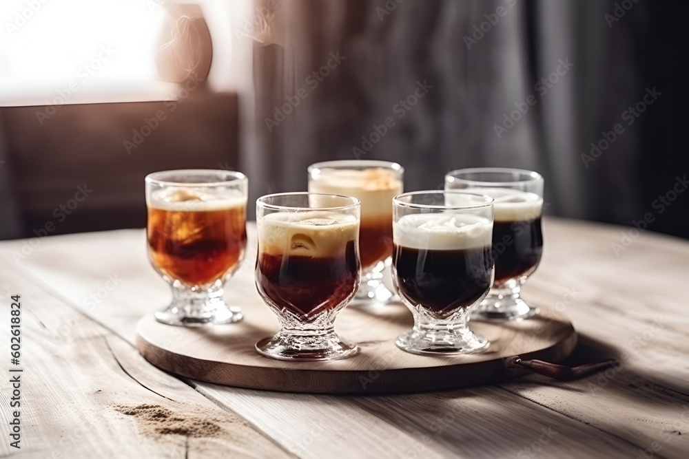 Glass of Irish coffee. ai Glass of Irish coffee. ai