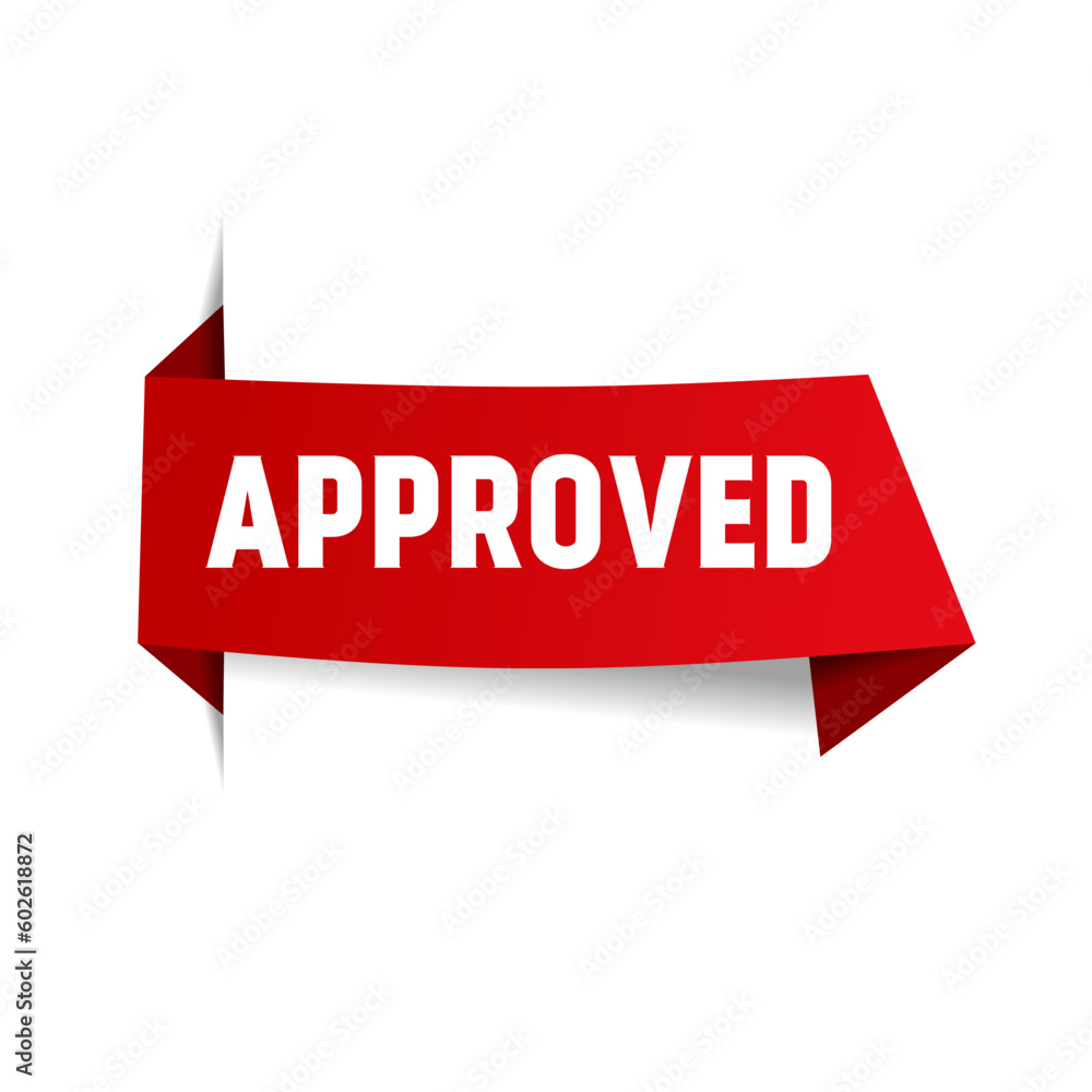 Vector approved ribbon. Banner template, vector. Web element design. Vector approved ribbon. Banner template, vector. Web element design.