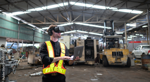 Engineer and mechanical system placement in the old mechanical factory by using a virtual reality simulator design to achieve the most efficient and accurate.