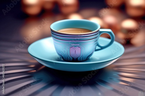 Rich Cup of Coffee with Perfect Lighting, Coffee Photography, Generative AI
