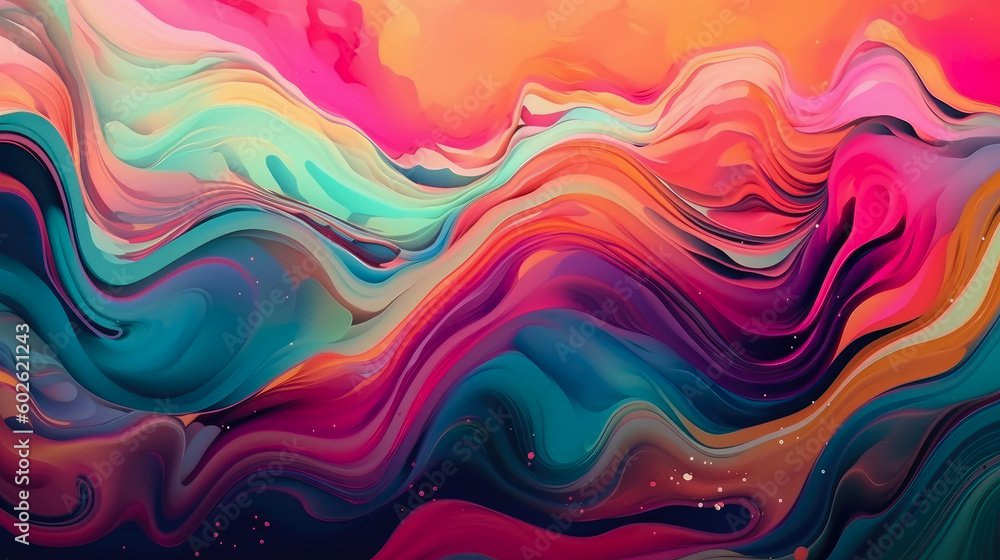 Colorful Abstract Background. Acrylic Fluid Art. . Generated AI Colorful Abstract Background. Acrylic Fluid Art. . Generated AI