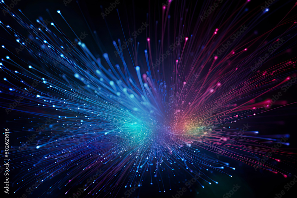 Obraz premium Fiber optics lights abstract background