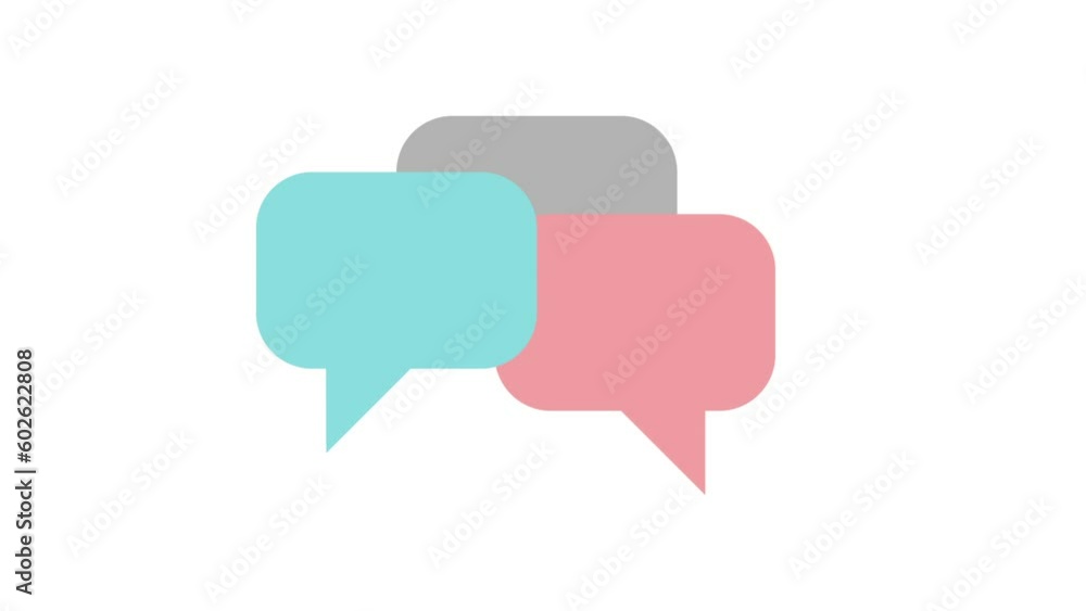 Speech Bubble on white background animated icon
Speech Bubble on white background animated icon