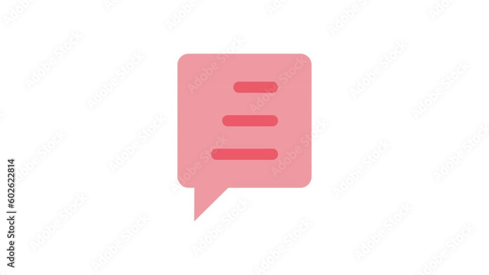 Speech Bubble on white background animated icon
Speech Bubble on white background animated icon